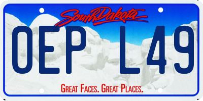 SD license plate 0EPL49