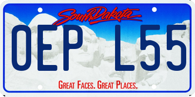 SD license plate 0EPL55