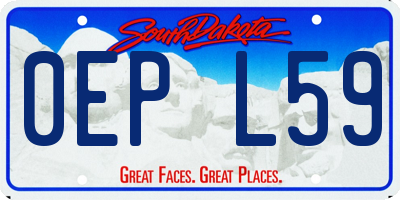 SD license plate 0EPL59