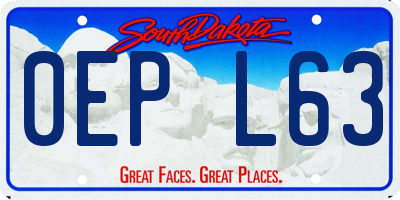 SD license plate 0EPL63