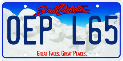 SD license plate 0EPL65