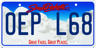 SD license plate 0EPL68