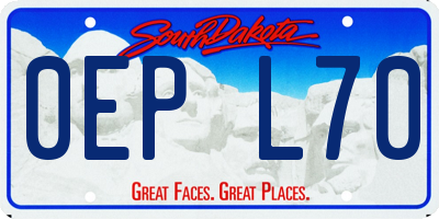 SD license plate 0EPL70