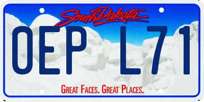 SD license plate 0EPL71