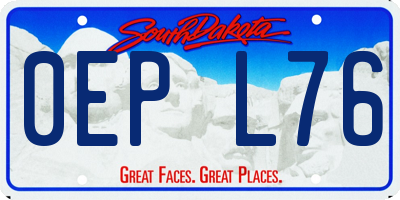 SD license plate 0EPL76
