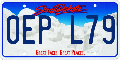 SD license plate 0EPL79
