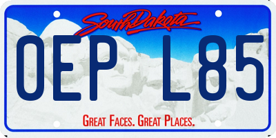SD license plate 0EPL85