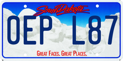SD license plate 0EPL87