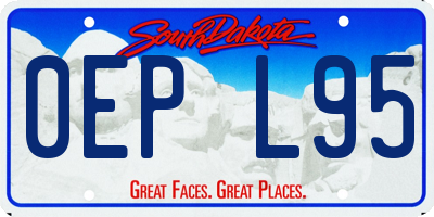 SD license plate 0EPL95