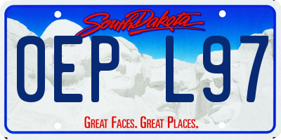 SD license plate 0EPL97