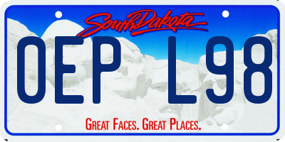 SD license plate 0EPL98