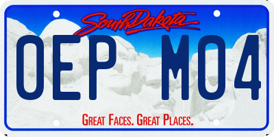 SD license plate 0EPM04