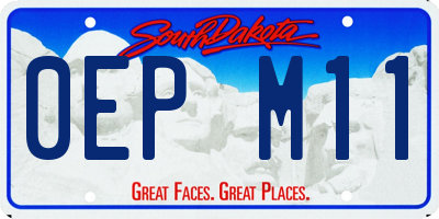 SD license plate 0EPM11