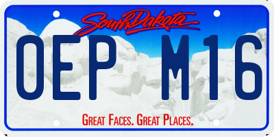 SD license plate 0EPM16