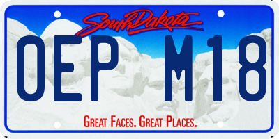 SD license plate 0EPM18