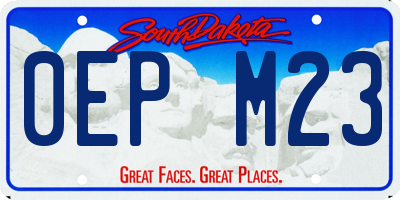 SD license plate 0EPM23