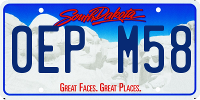 SD license plate 0EPM58