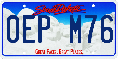 SD license plate 0EPM76