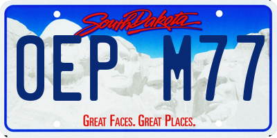 SD license plate 0EPM77