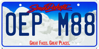 SD license plate 0EPM88