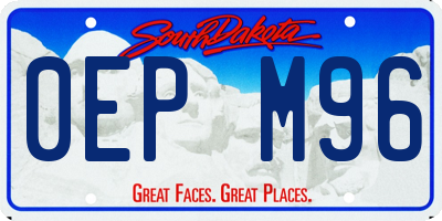 SD license plate 0EPM96