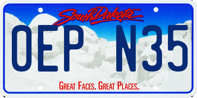 SD license plate 0EPN35