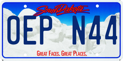 SD license plate 0EPN44