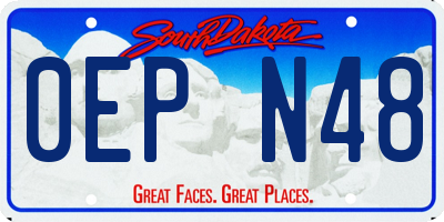 SD license plate 0EPN48