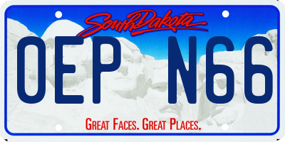 SD license plate 0EPN66