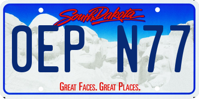 SD license plate 0EPN77