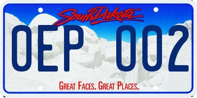 SD license plate 0EPO02