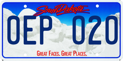 SD license plate 0EPO20