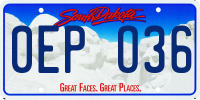 SD license plate 0EPO36