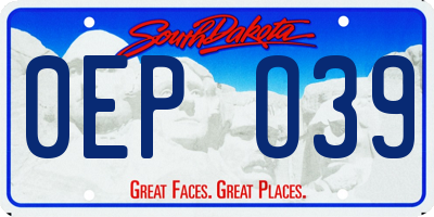 SD license plate 0EPO39