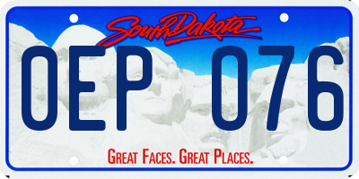 SD license plate 0EPO76