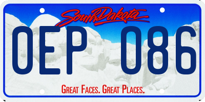 SD license plate 0EPO86