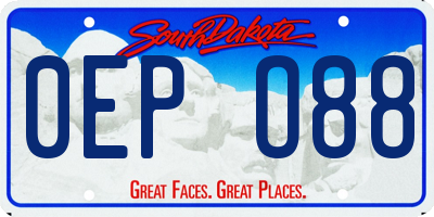 SD license plate 0EPO88