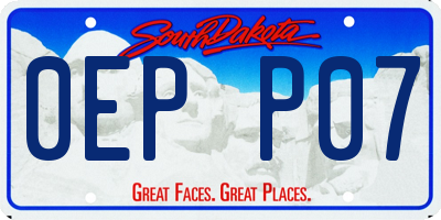 SD license plate 0EPP07