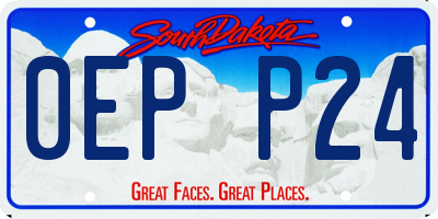 SD license plate 0EPP24