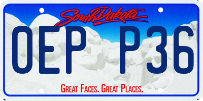 SD license plate 0EPP36