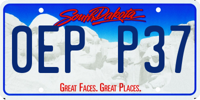SD license plate 0EPP37