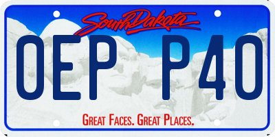 SD license plate 0EPP40
