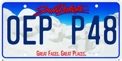 SD license plate 0EPP48