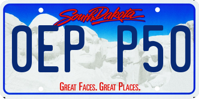 SD license plate 0EPP50