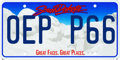 SD license plate 0EPP66