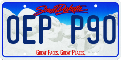 SD license plate 0EPP90