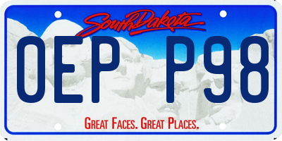 SD license plate 0EPP98