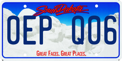 SD license plate 0EPQ06