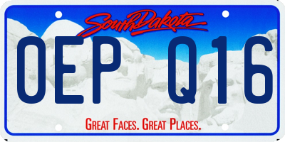 SD license plate 0EPQ16