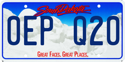 SD license plate 0EPQ20
